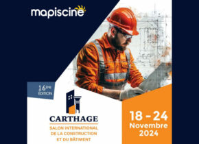 Stand MAPISCINE à la Foire Carthage 2024, avec des experts prêts à conseiller les visiteurs sur leurs projets de piscine et de bien-être, offres spéciales et surprises au rendez-vous.